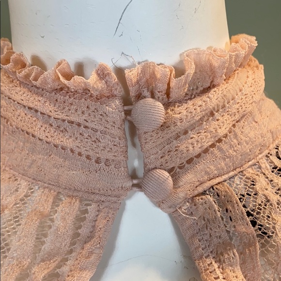 BeBe High Neck Keyhole Long Sleeve Lace Top - Picture 3 of 10